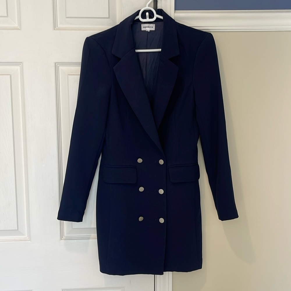 Superdown Navy Blazer Dress